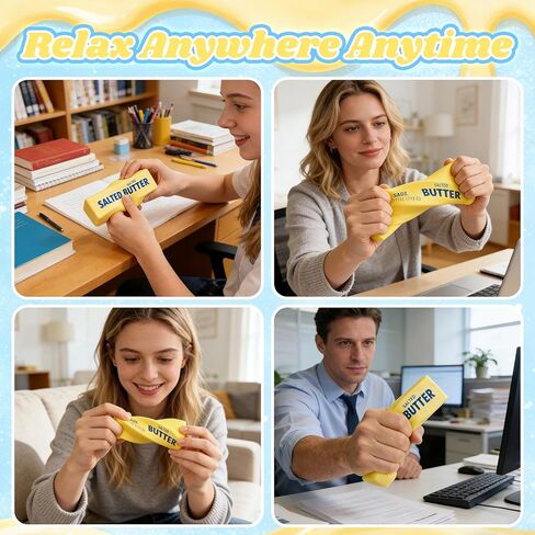 1Pcs Butter Stick Slow Rising Squishy Taba Squishy, Salted Butter Bar Slow Rising Figure Stress Relief Fidget Toy for Mood Relax Hand Relax, Party Favor Gift in Saudi Arabia