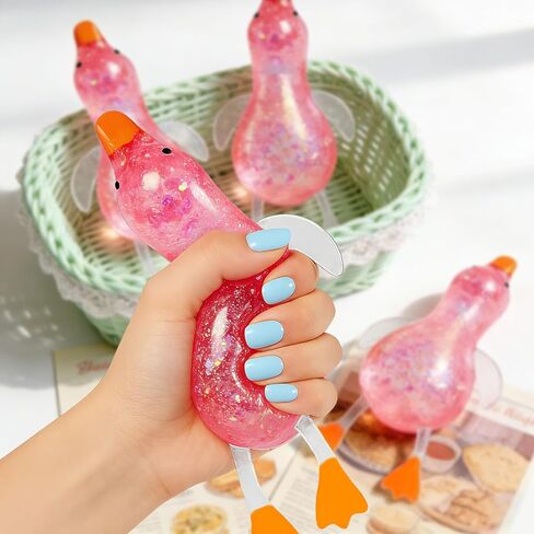 2026 New Cute Duck Squishy Sugar Stress Ball,Soft Duck Stress Relief Sugar Ball Toys and Moldable Slow Rise Relaxing Sensory Fidget Stress for Anxiety Relief(Pink) in Saudi Arabia