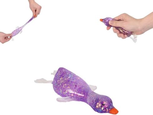Duck Squishy Toy for Kids Ages 3+ & Adults, Stretchy Slow Rebound Malt-Sugar Style Squeeze Ball, Cute Sensory Fidget Toy for Desk, Travel, Party Favors & Stocking Stuffers(Blue) in Saudi Arabia