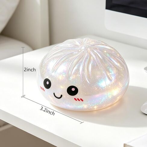 Dumpling Squishies, Glitter Dumpling Mystery Box, Colorful Dumplings Stress Balls Fidget Sensory Toy, Stocking Stuffers with Food Steamer Stretchy Desk Toys (Glitter Green) in Saudi Arabia