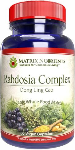 RABDOSIA Complex - Highly Potent Antioxidant for Maximum Cell Protection! - 100% Natural Ingredients: Rabdosia Extract, Green Tea, Resveratrol, Rutin - Vegan Capsules (60ct) in Saudi Arabia