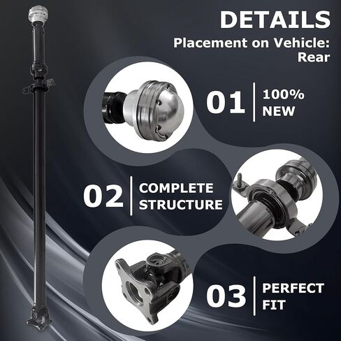 PartsFlow 64.29"Rear Drive Shaft Assembly For 2007 2008 2009 2010 Ford Explorer Sport Trac 936-896,7A2Z4R602D,7A2Z4R602G,7A2Z4R602K 4WD only in Kuwait