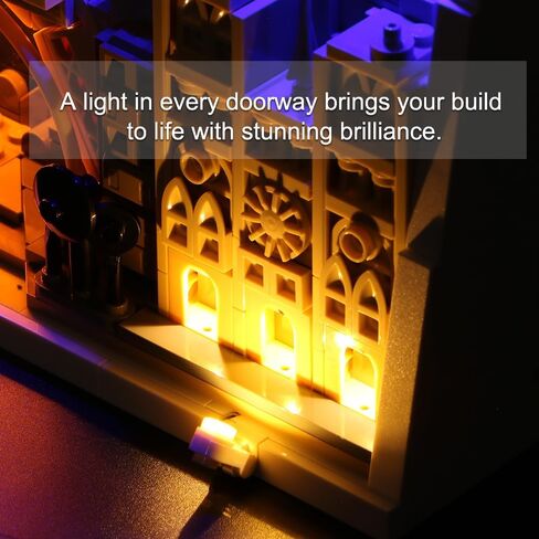 مجموعة إضاءة LED من BrickBling DIY مع مجموعة إضاءة Lego 21064 Paris City of Love Block 0.38 مم سلك طاقة مخفي، أسلاك مخفية لا تؤثر على مظهر الكتلة، تعمل بمنفذ USB (بدون نموذج) in Kuwait