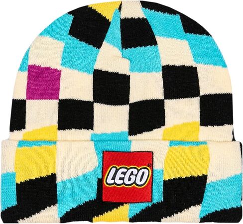 LEGO x F1 Academy Unisex Checkered Logo Beanie, Multicolor, One Size in Kuwait