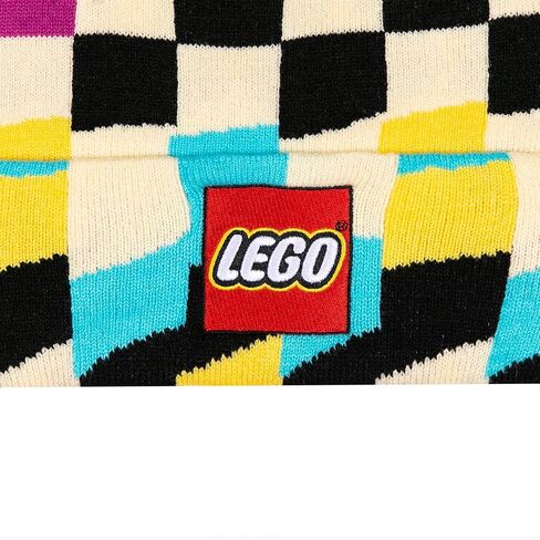 LEGO x F1 Academy Unisex Checkered Logo Beanie, Multicolor, One Size in Kuwait
