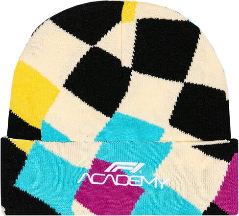LEGO x F1 Academy Unisex Checkered Logo Beanie, Multicolor, One Size in Kuwait