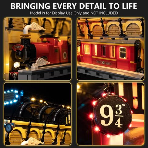 BrickSoul Upgrade Light Kit for Lego 76450 Book Nook: Hogwarts Express Building Set | with ON/Off & Dimmer Switch & Hidden Cable Tech | Easy Install Lighting Set (76450 Set NOT Included) in Saudi Arabia