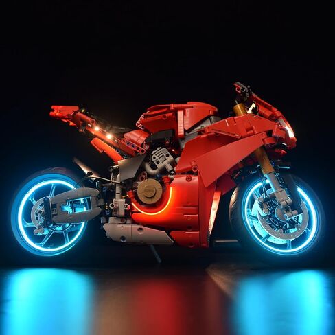 LightGo LED Lighting Kit Designed for Lego 42202 Compatible with Ducati Panigale V4 S Motorcycle Set - Not Include Model (Remote Version) in Saudi Arabia