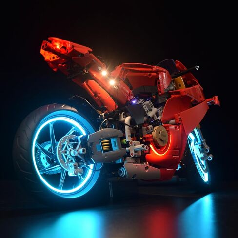 LightGo LED Lighting Kit Designed for Lego 42202 Compatible with Ducati Panigale V4 S Motorcycle Set - Not Include Model (Remote Version) in Saudi Arabia
