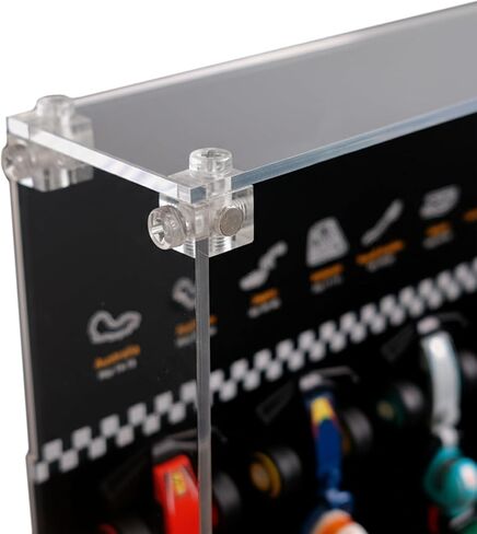 Display Wallboard Compatible with Lego F1 Car Model, Wall Mount for F1 66796-71049 Car 12-in-1 Collector's Pack, with Acrylic Dust-Proof Case, (No Model Included) in Saudi Arabia