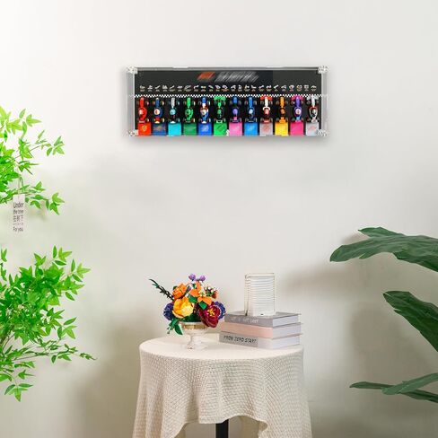 Display Wallboard Compatible with Lego F1 Car Model, Wall Mount for F1 66796-71049 Car 12-in-1 Collector's Pack, with Acrylic Dust-Proof Case, (No Model Included) in Saudi Arabia