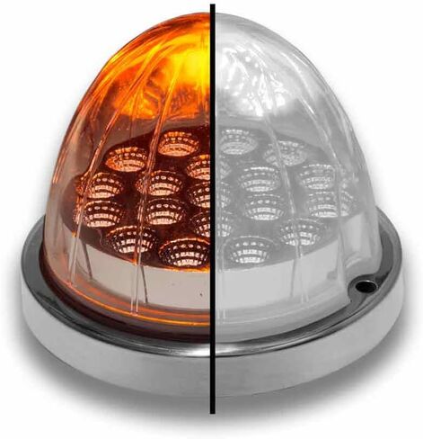 Trux Accessories Amber Clearance & Marker to White Auxiliary Watermelon LED Light – 19 Diodes in Saudi Arabia