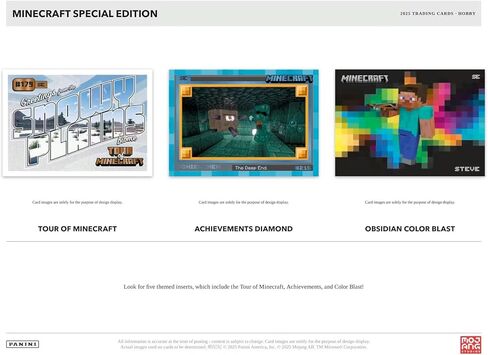 صندوق بطاقات تداول Hobby إصدار خاص من Panini Minecraft لعام 2025 (قاعدة واحدة مرقمة حتى 325 لكل صندوق) in Kuwait