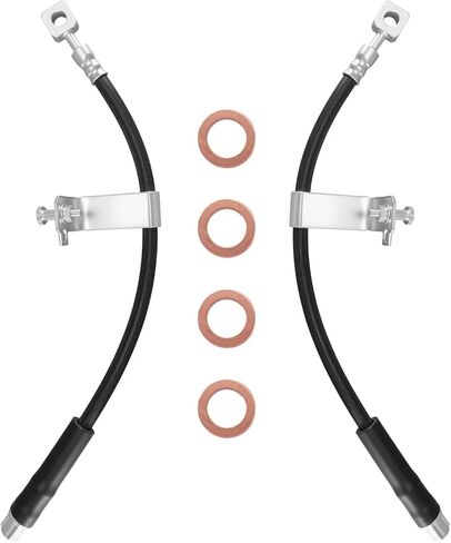 Front Brake Hydraulic Hoses Left and Right Fit for Chevy Malibu 2004-2012 Pontiac G6 2005-2010 G8 2008 Saturn Aura 2007-2009 Replace H620475 H620474 15806767 15806768, 2PCS in Saudi Arabia