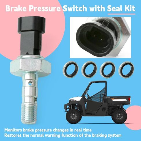 4014262 Brake Pressure Switch with Seal Kit Replacement for Polaris Ranger 1000 570 500 530 for RZR Pro XP for Sportsman for General Models 2015-2024 Replaces 4081117, Includes Seal 5413212 in Saudi Arabia