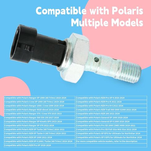 4014262 Brake Pressure Switch with Seal Kit Replacement for Polaris Ranger 1000 570 500 530 for RZR Pro XP for Sportsman for General Models 2015-2024 Replaces 4081117, Includes Seal 5413212 in Saudi Arabia