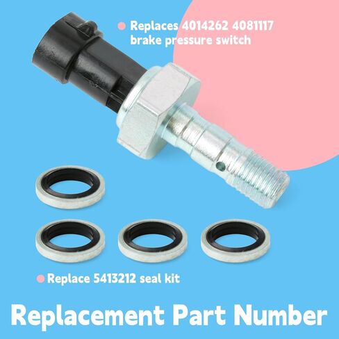 4014262 Brake Pressure Switch with Seal Kit Replacement for Polaris Ranger 1000 570 500 530 for RZR Pro XP for Sportsman for General Models 2015-2024 Replaces 4081117, Includes Seal 5413212 in Saudi Arabia