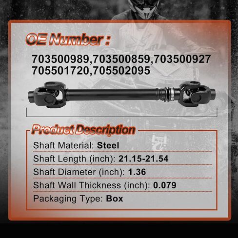 Rear Drive Shaft Propshaft Assembly, Fit for Can-Am Outlander 570, Fit for Can-Am Outlander 1000/ 1000R, Fit for Outlander MAX 1000R, Fit for Outlander MAX 570/650/ 850/1000, OE 703500989 in Kuwait