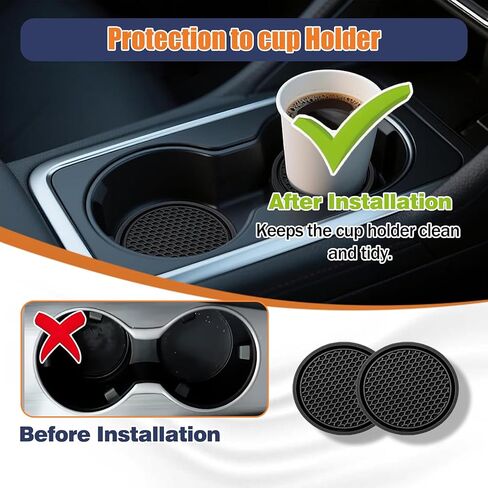 2-PackCar Seat Gap Filler，Car Cup Holder Coaster，Car Seat Crevice Blocker Stop Things from Dropping，Auto Accessories for SUV Truck Sedan in Saudi Arabia