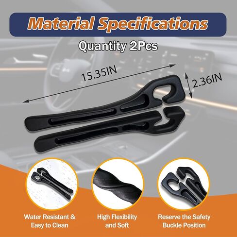 2-PackCar Seat Gap Filler，Car Cup Holder Coaster，Car Seat Crevice Blocker Stop Things from Dropping，Auto Accessories for SUV Truck Sedan in Saudi Arabia