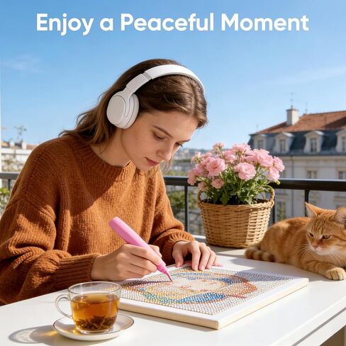 Electric Diamond Painting Pen with Vacuum Technology, No Wax, Cordless & Rechargeable, 135° Ergonomic Tip - No Wrist Pain, Perfect Diamond Art Accessories for Women in Saudi Arabia