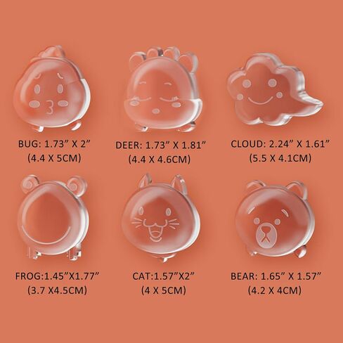6 PCS Door Stoppers for Wall, Clear Rubber Door Knob Wall Protector Silencer Self Adhesive Door Bumpers for Walls Reusable Wall Shield Cushion, Washable & Reusable in Saudi Arabia