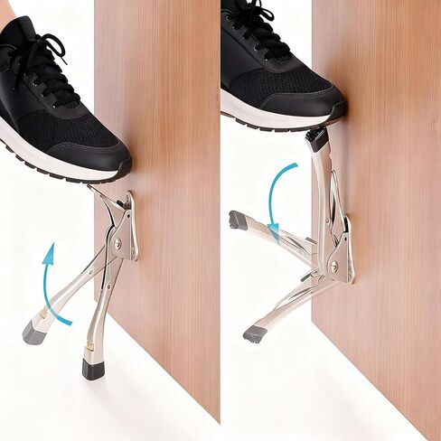 3 Pack Duty Kickdown Door Stopper 4 Inch Adjustable Metal Door Stop with Rubber Tip Floor Mounted Foot Operated Holder for Wide and Heavy Doors in Saudi Arabia