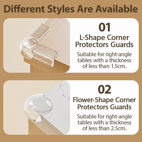 4 Pack Corner Protector, Furniture Corner Guard & Edge Safety Bumpers, Round Shape Protector, Beige in Kuwait