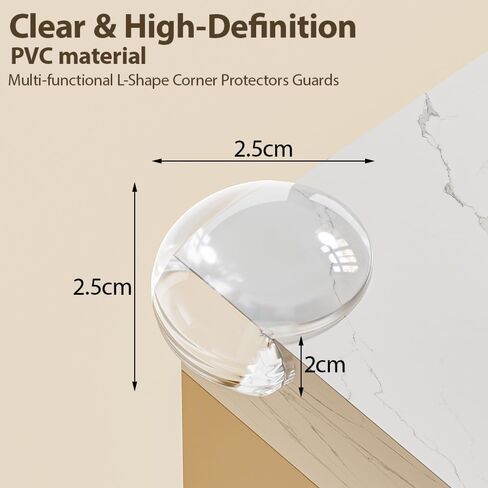 4 Pack Corner Protector, Furniture Corner Guard & Edge Safety Bumpers, Round Shape Protector, Beige in Kuwait