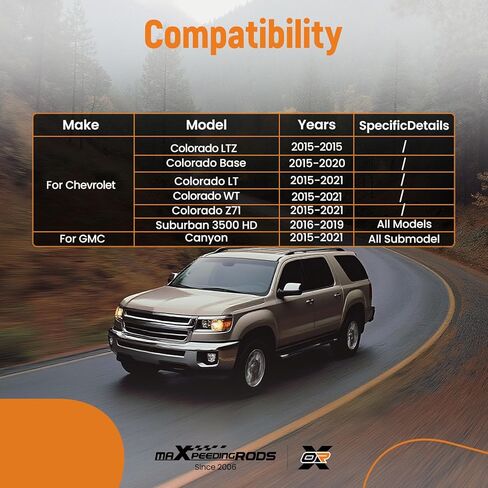 رابط شريط Sway الأمامي من maxpeedingrods لسيارة Chevy Colorado 2015-2021 Suburban 3500 HD 2016-2019 GMC Canyon 2015-2021، قطعتان من وصلة نهاية قضيب التثبيت الأمامي in Kuwait