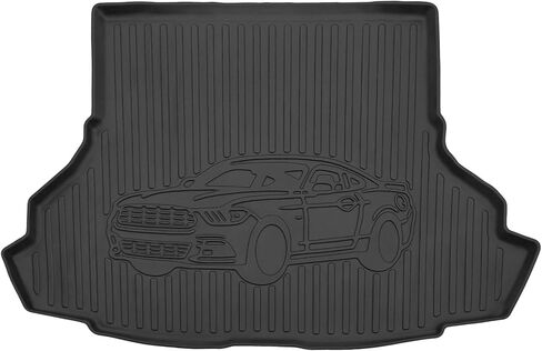 بطانة شحن AOMSAZTO لسيارة Ford Mustang 2015-2026 - تناسب جميع أنواع الطقس لحماية صندوق السيارة وملحقات السيارة المضادة للانزلاق (تناسب فقط بدون مضخم الصوت) in Kuwait