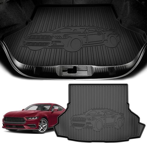 بطانة شحن AOMSAZTO لسيارة Ford Mustang 2015-2026 - تناسب جميع أنواع الطقس لحماية صندوق السيارة وملحقات السيارة المضادة للانزلاق (تناسب فقط بدون مضخم الصوت) in Kuwait