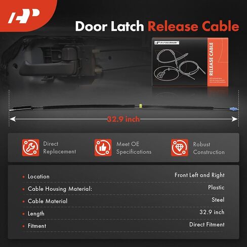 A-Premium 32.9 Inch Inside Door Handle Latch Release Cable Compatible with Ford F-150 F150 2009 2010 2011 2012 2013 2014, Front Left and Right, 2-PC in Kuwait