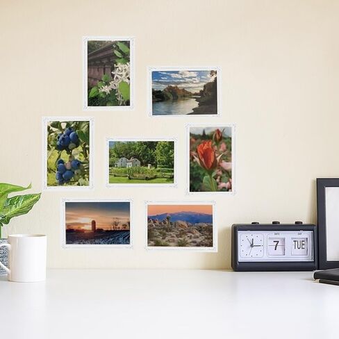 Motiskyy 50 Pack Embossed Photo Mount Cards with Decorative Border Envelopes Accommodate 4 x 6 Inches Embossed White Blank Photo Mount Cards for Weddings Events Birthdays Party Favor in Kuwait