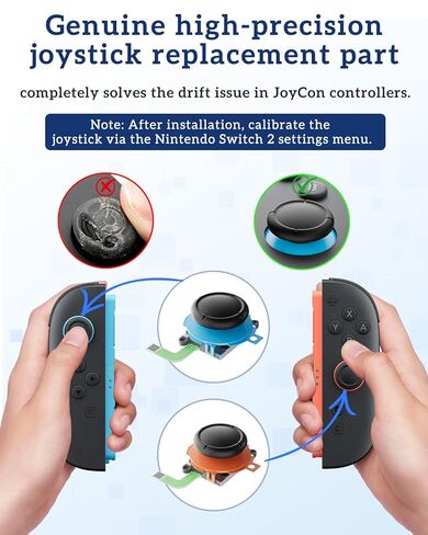 For J0yc0n2 Joystick Replacement for Nintennd0 Switch 2, Upgrade Anti-Drift Switch2 Joysticks Analog Thumbsticks「Includes a full set of tools&Screws,Thumb Caps,Magnetic Connector,Upgraded Joystick」 in Saudi Arabia