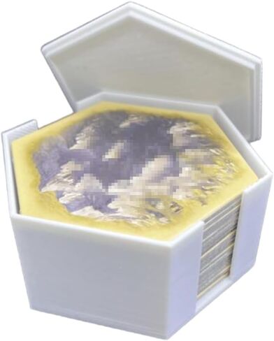 Resource Hex Tile Organizer Storage Box with Lid - Compatible with Settlers of Catan Board Game (Black) in Saudi Arabia
