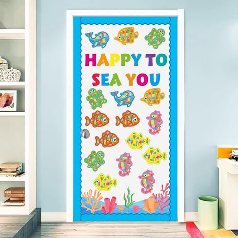 AUGTHEEP 24 Sets Summer Under The Sea Craft Kits Ocean Sea Animal Tissue Paper Craft Fish Suncatchers Crafts Suncatchers Decoration Classroom Art Ornament (Summer) in Saudi Arabia