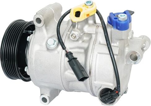 AC Compressor with Clutch Assembly for 2004-2018 Audi A4/A5/A6/A8/Q3/Q5/Q7 & Porsche Macan & allroad/Quattro for 2.0L 3.0L 3.6L V6 Engines Direct Fit Replacement OEM 6SEU14C 8E0260805BA Denso in Saudi Arabia