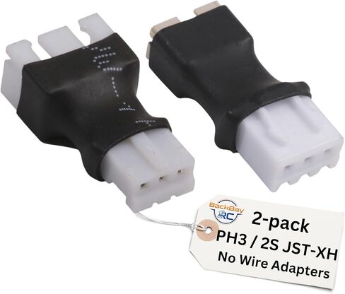 2 Pack: UMX (PH3) / 2S JST-XH No Wire Male/Female Lipo Charger Adapter by BackBayRC in Saudi Arabia