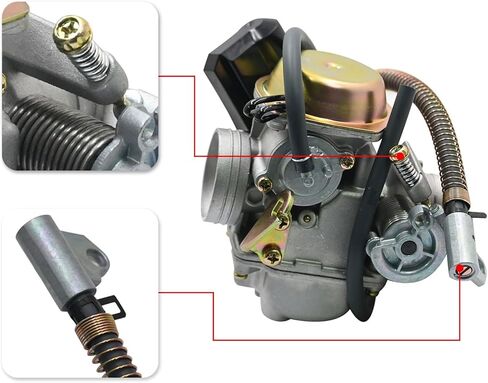 Priprilod Carburetor with Gasket & Fuel Filter DF200GKA Compatible with Dongfang 200CC Go Kart Carb Replacement in Kuwait