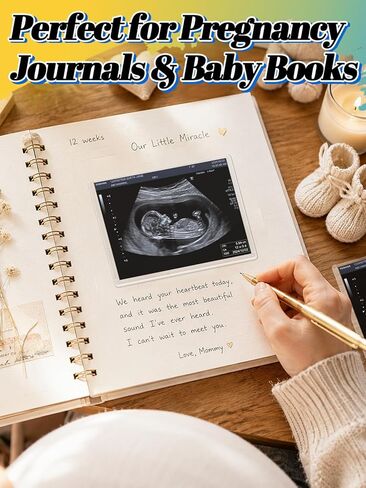Easy Insert Photo Protector for 3x4in Ultrasound Pictures - Side-Loading to Keep Baby Sonogram Picture/Special Memories Safe, Pregnancy Journal Must Haves, Pregnancy Gifts for Expecting Mom, 20 Pack in Kuwait