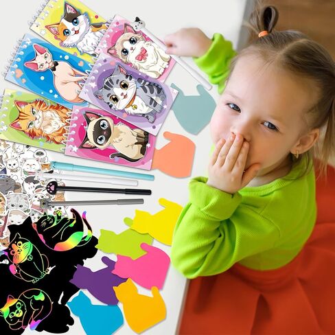DMIGHT Cat Party Favors Cat تحت عنوان لوازم الحفلات Goodie Bag Stuffers الحشو لـ PET Party Party Classroom School مكافأة الهدايا الجوائز Goodie Bag Stuffers قم بزيارة المتجر in Kuwait