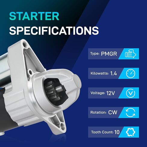 New Starter Compatible with 2013-2016 Dodge Dart GT Limited R/T Rallye SE SXT Sport, 2.0L 2.4L L4, 12V 1.4KW 10T CW, Replace# M000T39072 M0T39072 19254N in Kuwait