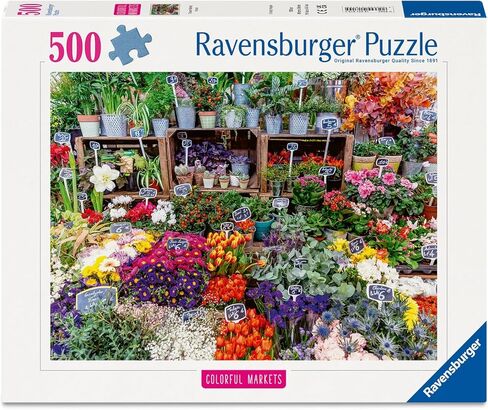Ravensburger Flower Market, France 500 Piece Puzzle for Adults in Kuwait