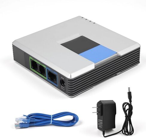 محول هاتف الإنترنت VoIP، محول هاتف الإنترنت بمنفذين يدعم بروتوكول SIP V2 مع كابل الشبكة لـ PAP2T (قابس أمريكي) in Saudi Arabia