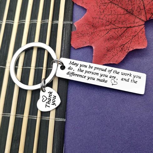Vadaka Thank You Keychain Appreciation Keychain Jewelry Coworker Leaving Gifts Social Worker Gift Retirement Farewell Gift in Saudi Arabia