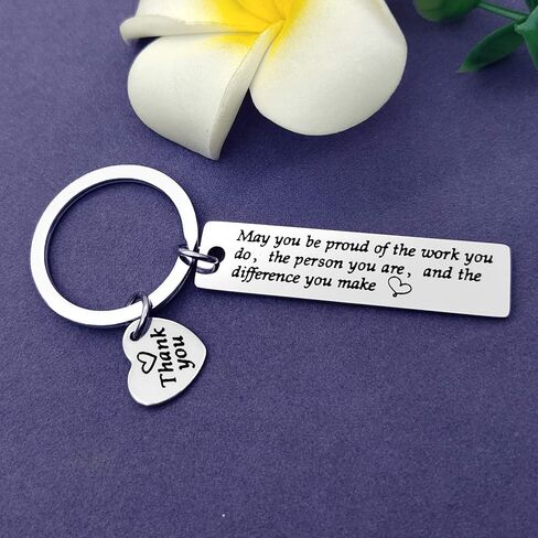 Vadaka Thank You Keychain Appreciation Keychain Jewelry Coworker Leaving Gifts Social Worker Gift Retirement Farewell Gift in Saudi Arabia