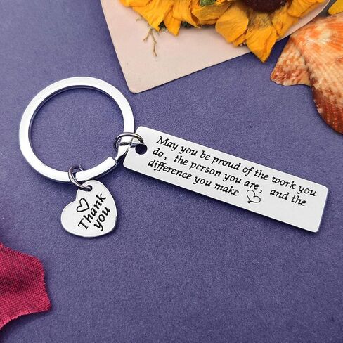 Vadaka Thank You Keychain Appreciation Keychain Jewelry Coworker Leaving Gifts Social Worker Gift Retirement Farewell Gift in Saudi Arabia