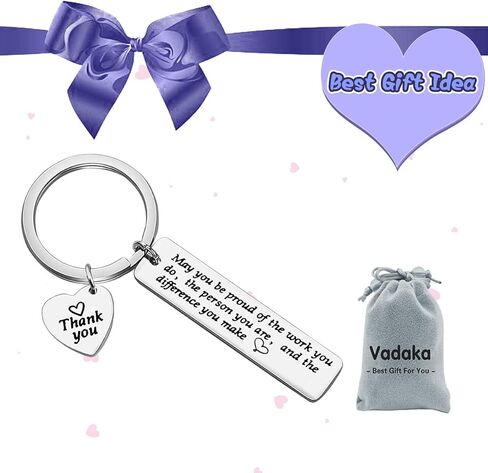Vadaka Thank You Keychain Appreciation Keychain Jewelry Coworker Leaving Gifts Social Worker Gift Retirement Farewell Gift in Saudi Arabia
