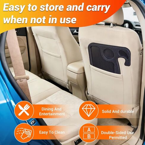 Car Steering Wheel Laptop Desk, Multipurpose Portable Rolling Tray Table for Eating & Working, Universal Car Travel Food Stand-Black in Saudi Arabia